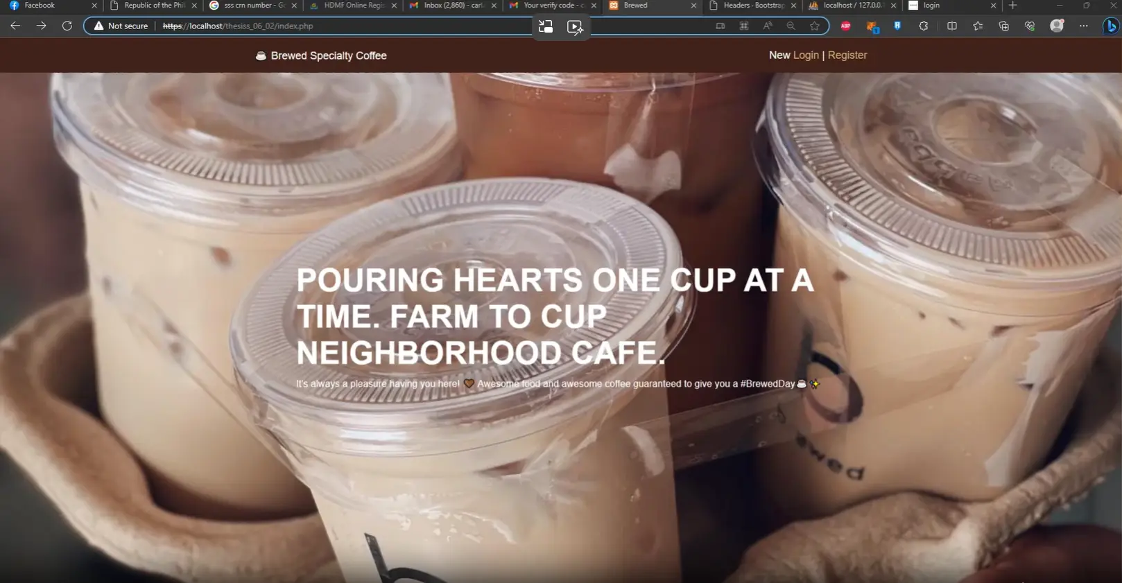 Brewed Specialty Coffee POS System Interface